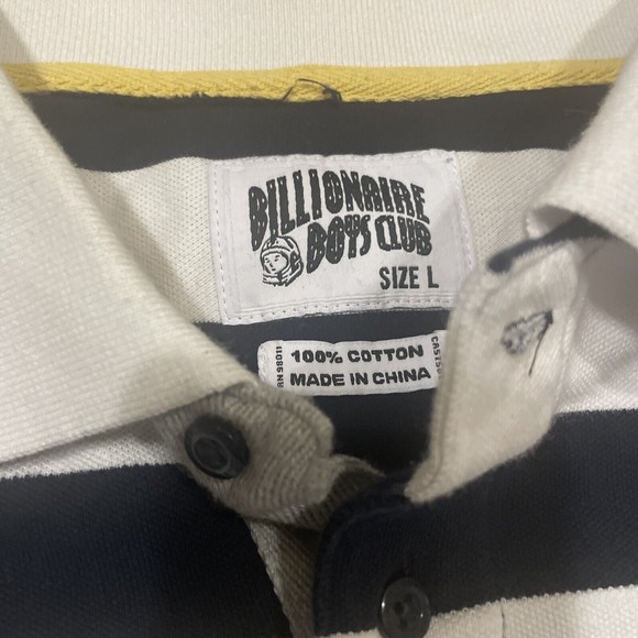 Billionaire Boys Club Mens Polo Striped Camo Sleeves Size Large - Picture 2 of 5